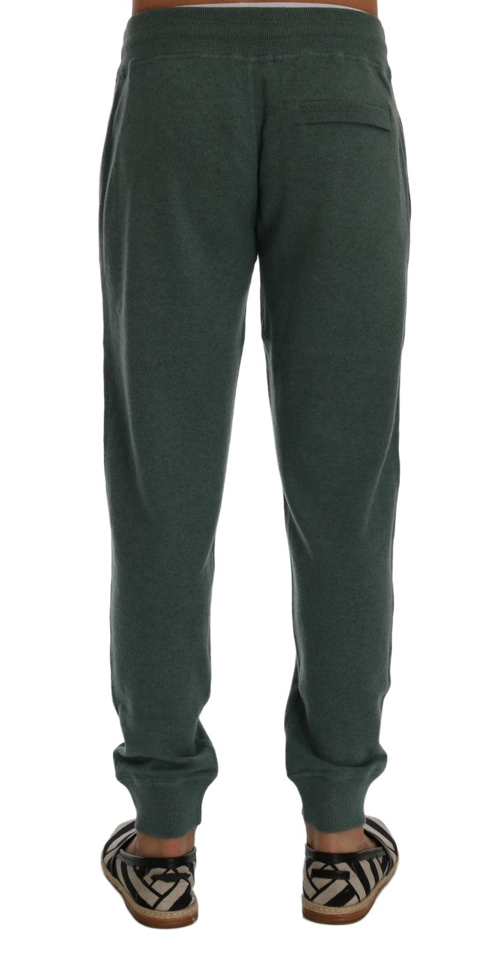 Green Cashmere Training Pants Dolce & Gabbana