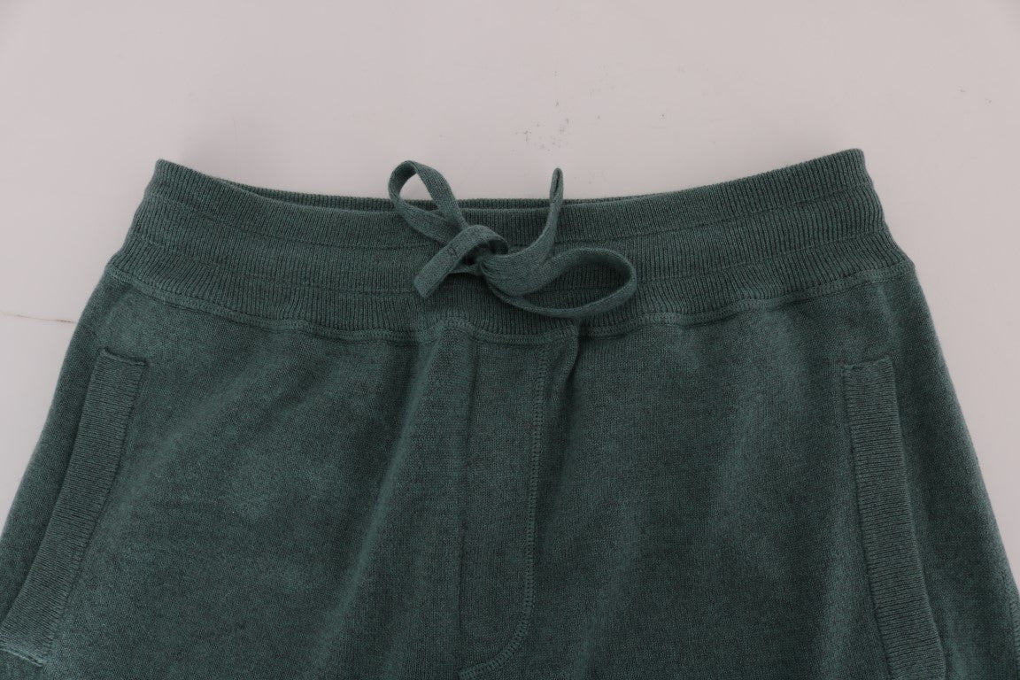 Green Cashmere Training Pants Dolce & Gabbana