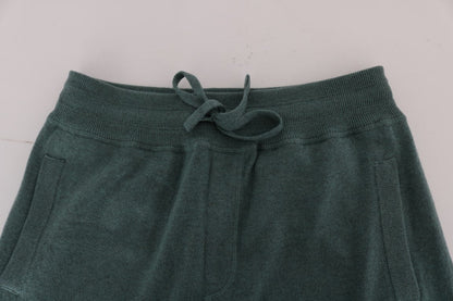 Green Cashmere Training Pants Dolce & Gabbana