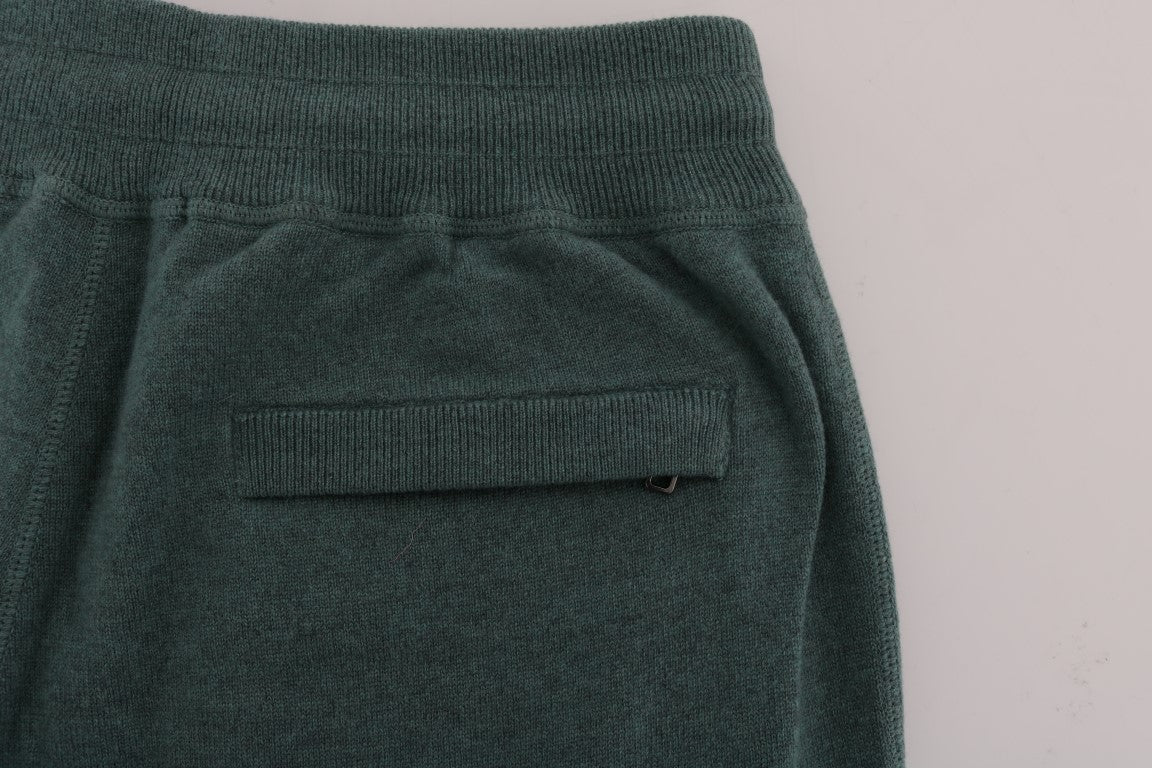 Green Cashmere Training Pants Dolce & Gabbana