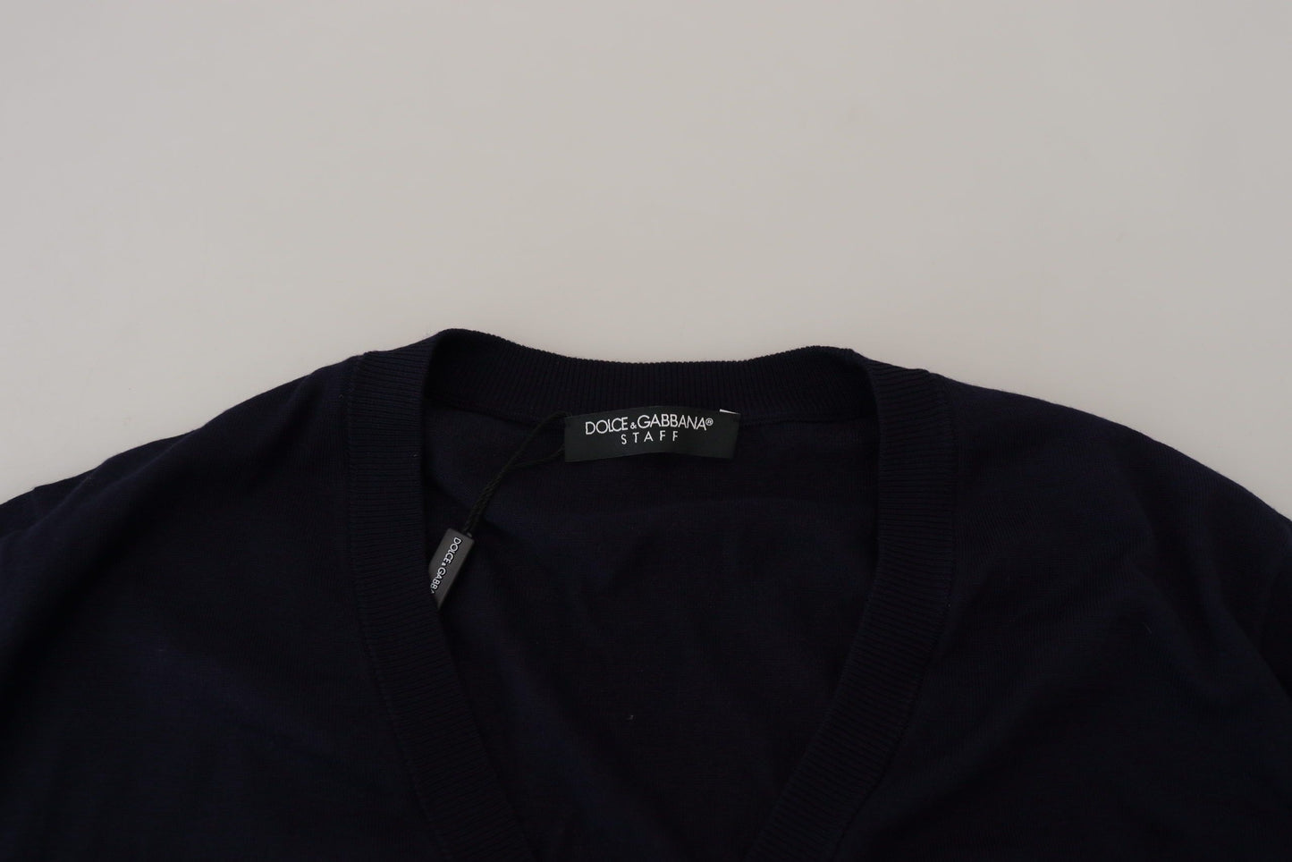 Blue Wool STAFF Down Cardigan Sweater