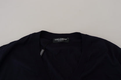 Blue Wool STAFF Down Cardigan Sweater