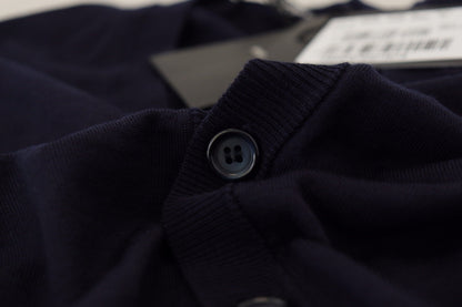 Blue Wool STAFF Down Cardigan Sweater