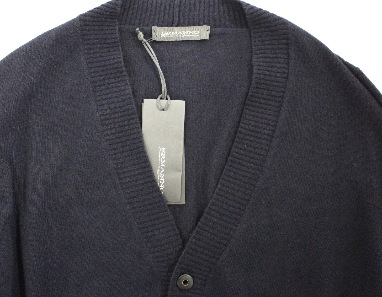 Blue Wool Cashmere Cardigan Pullover Sweater Ermanno Scervino