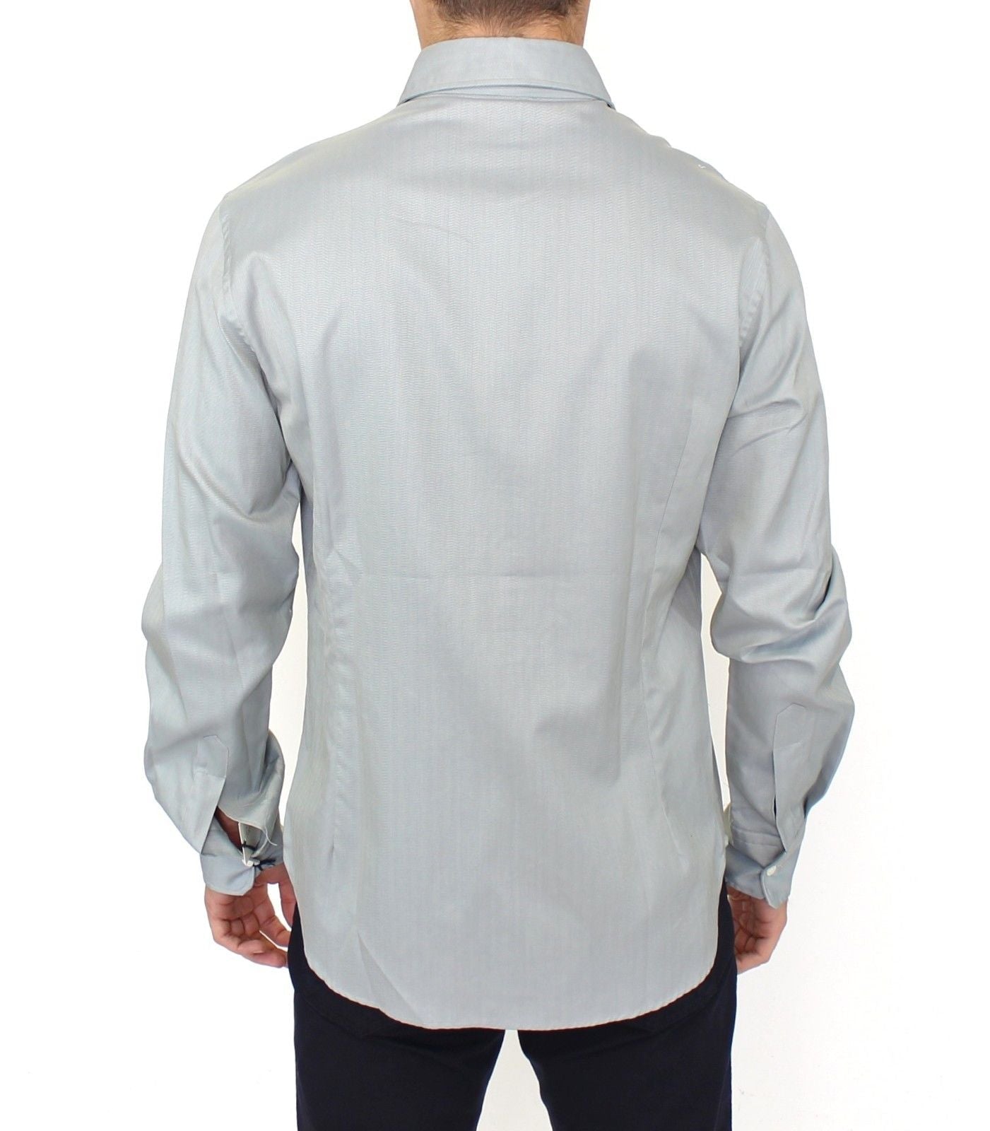 Gray Cotton Long Sleeve Casual Shirt Top Ermanno Scervino