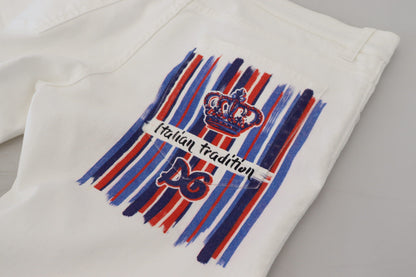 White Slim Skinny Stretch Cotton Denim Jeans