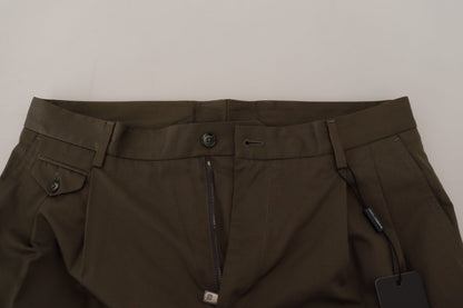 Green Chinos Cotton Casual Shorts