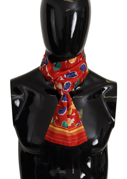 Multicolor DG Umbrellas Print Shawl Fringe Scarf