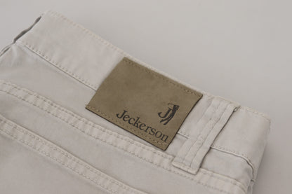 Gray Cotton Tapered Men Casual Pants