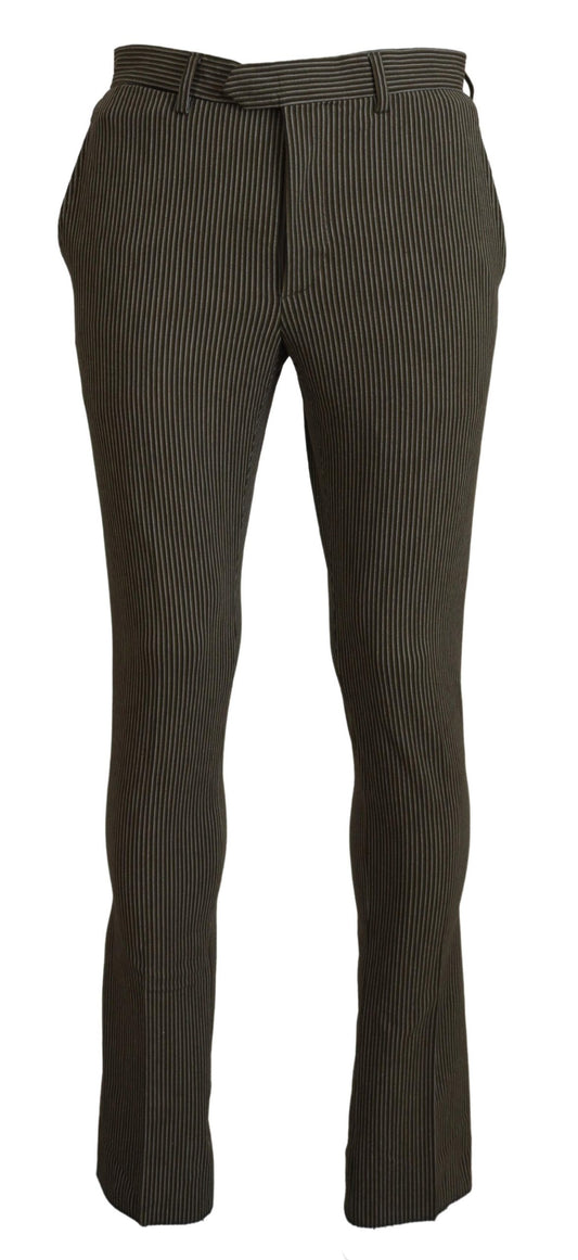 Multicolor Striped Pure Cotton Men Pants