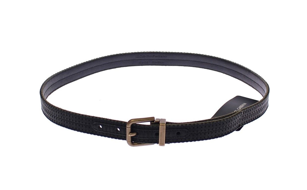 Blue Leather Logo Belt Dolce & Gabbana