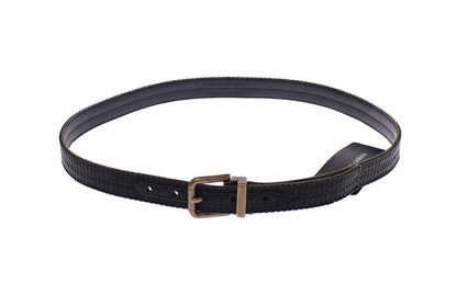 Blue Leather Logo Belt Dolce & Gabbana