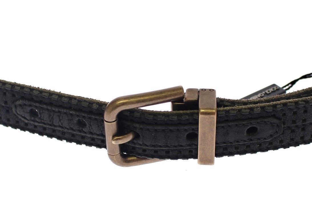 Blue Leather Logo Belt Dolce & Gabbana