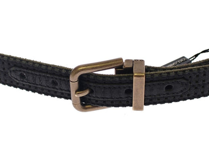 Blue Leather Logo Belt Dolce & Gabbana