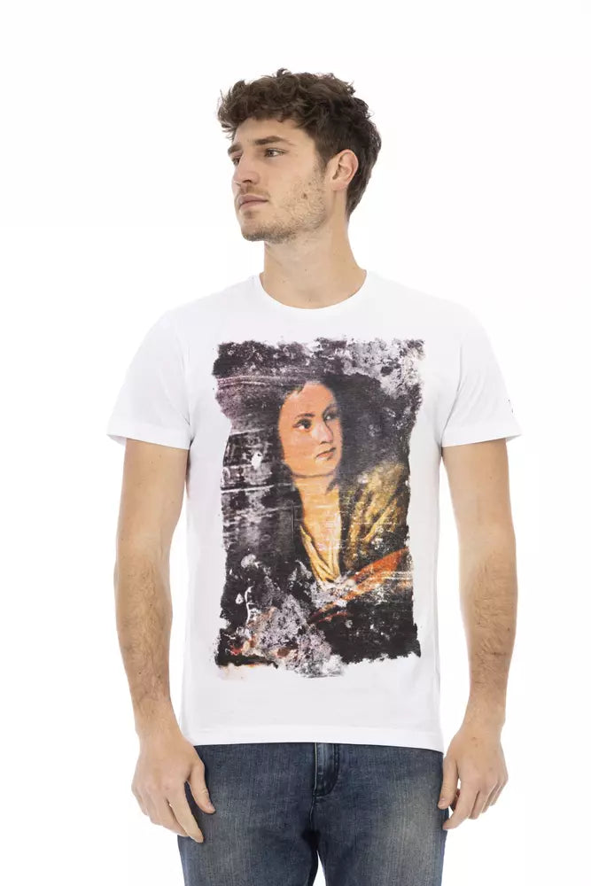 White Cotton Men's T-Shirt