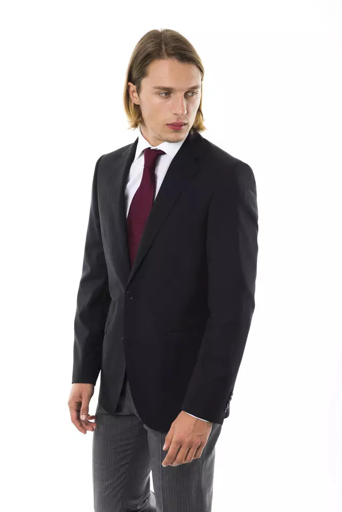 Black Wool Men's Blazer Uominitaliani