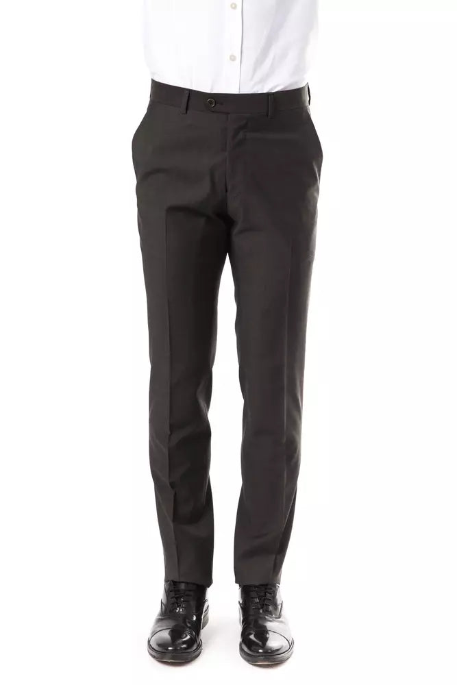 Gray Wool Men's Suit Pant Uominitaliani