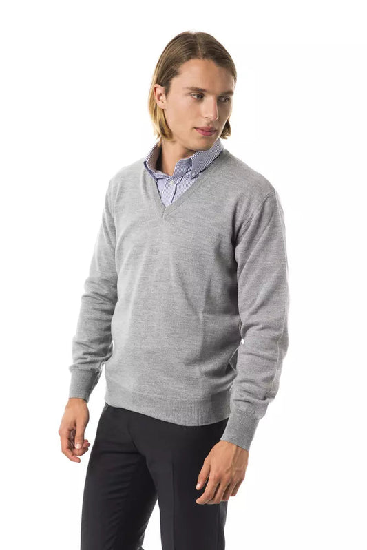 Gray Wool Men Sweater Uominitaliani