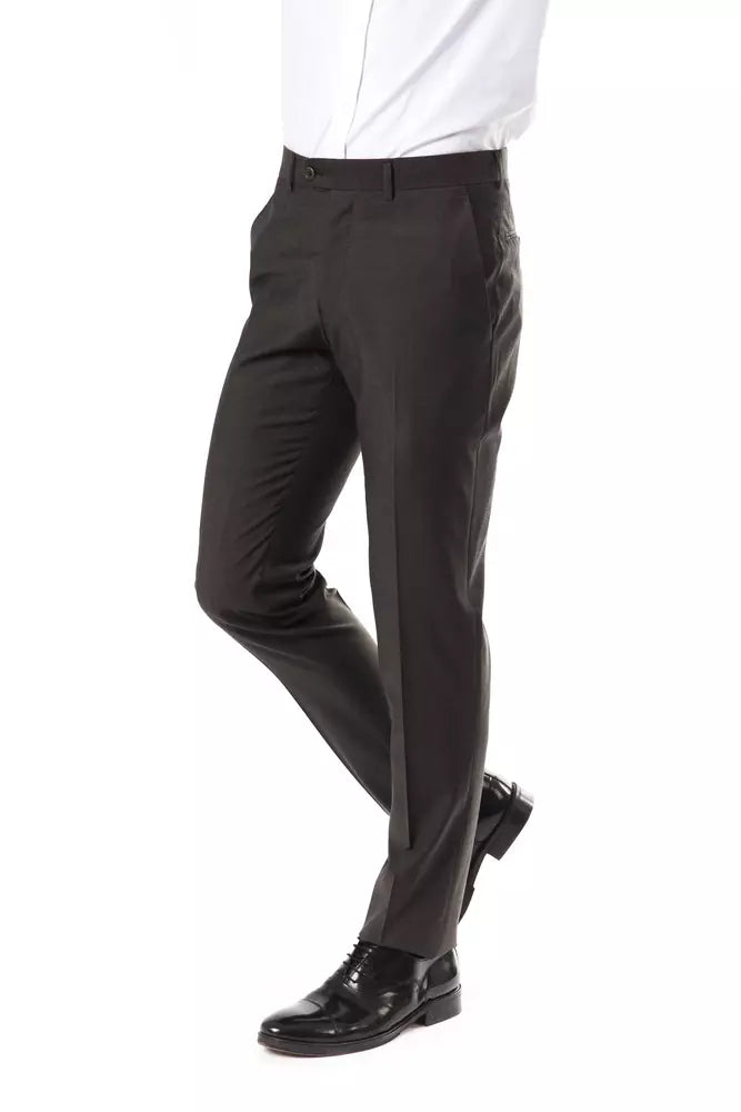 Gray Wool Men's Suit Pant Uominitaliani