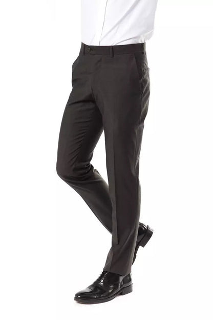 Gray Wool Men's Suit Pant Uominitaliani