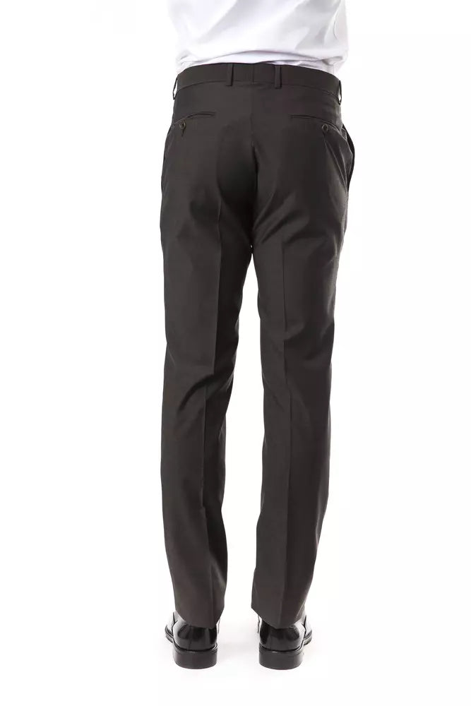 Gray Wool Men's Suit Pant Uominitaliani