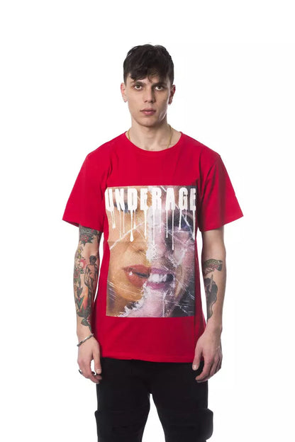 Red Cotton Men's T-Shirt Nicolo Tonetto