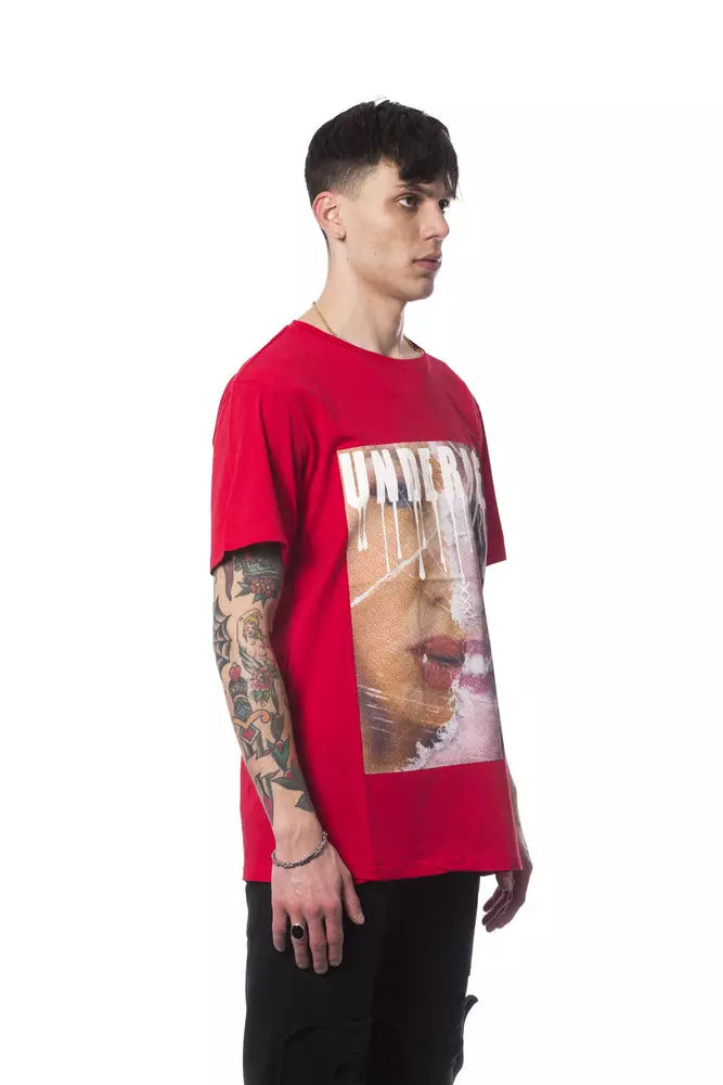 Red Cotton Men's T-Shirt Nicolo Tonetto