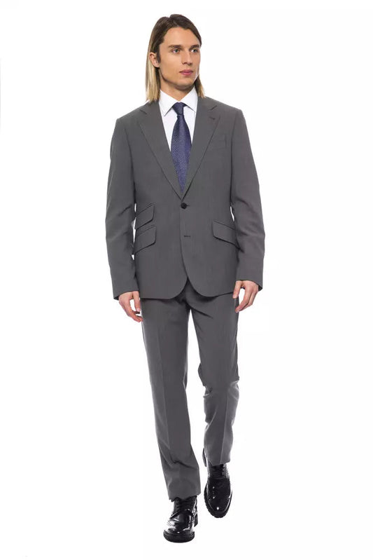 Gray Wool Men's Blazer Billionaire Italian Couture