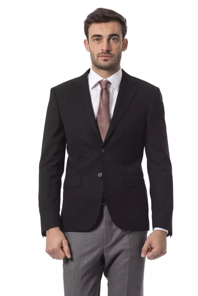 Black Wool Men's Blazer Billionaire Italian Couture