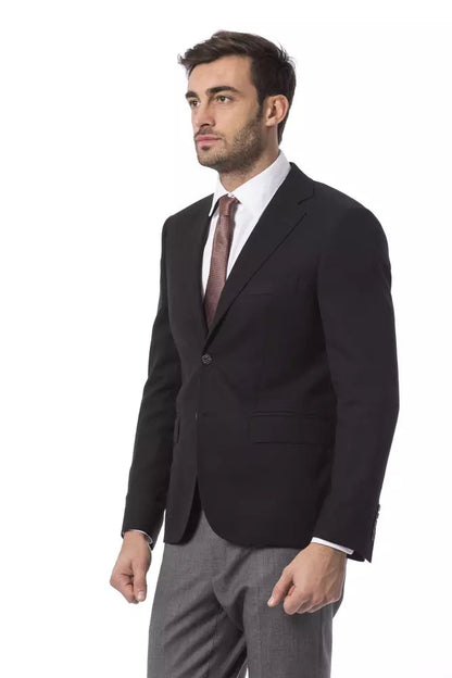 Black Wool Men's Blazer Billionaire Italian Couture