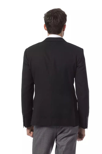 Black Wool Men's Blazer Billionaire Italian Couture