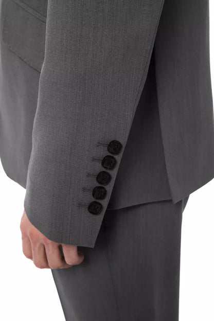 Gray Wool Men's Blazer Billionaire Italian Couture