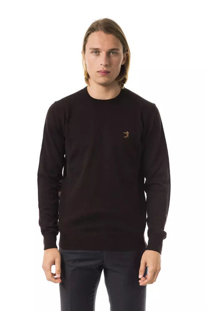 Brown Merino Wool Men Sweater Uominitaliani