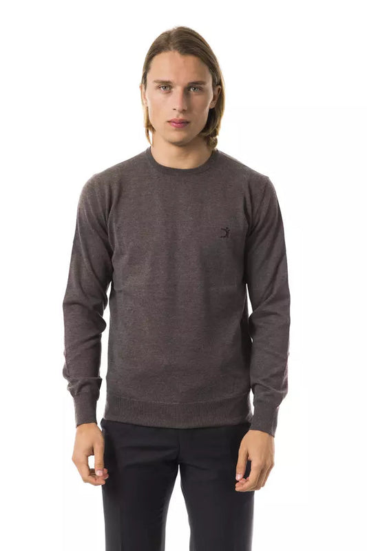 Gray Merino Wool Men Sweater Uominitaliani