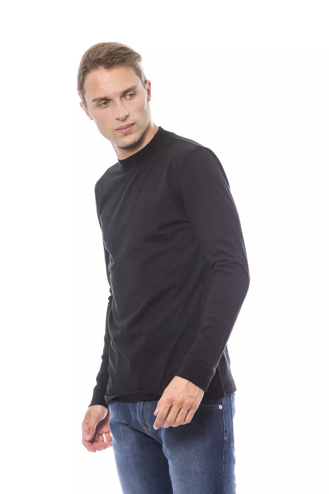 Black Cotton Men's Sweater Verri