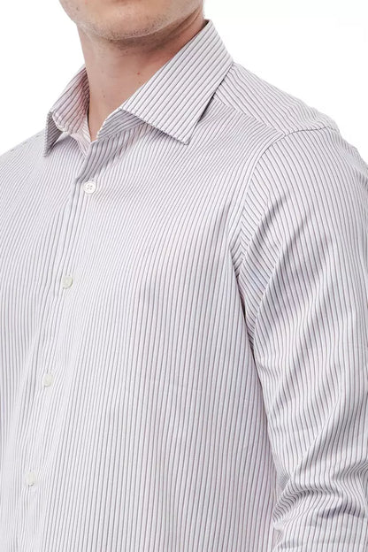 White Cotton Men Shirt