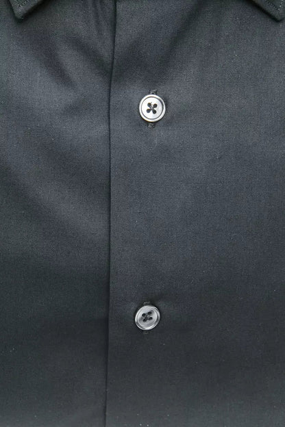 Black Cotton Men's Shirt Robert Friedman