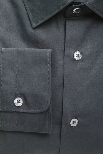 Black Cotton Men's Shirt Robert Friedman