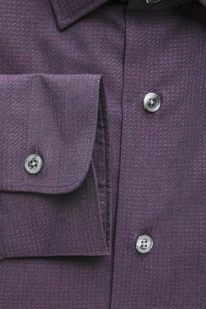 Burgundy Cotton Men Shirt Robert Friedman