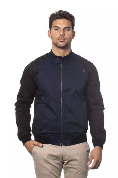 Blue Cotton Men's Bomber Jacket Verri