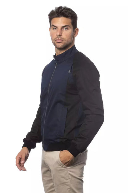 Blue Cotton Men's Bomber Jacket Verri