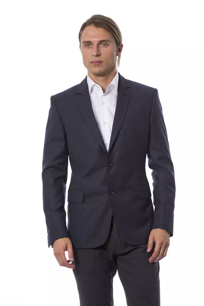 Blue Wool Men's Blazer Verri