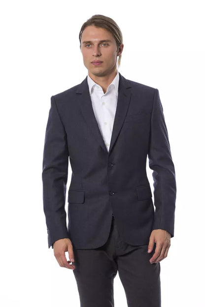 Blue Wool Men's Blazer Verri