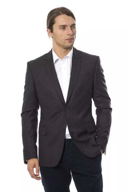 Gray Wool Men Blazer Verri