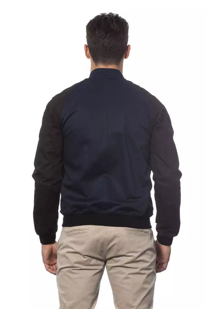 Blue Cotton Men's Bomber Jacket Verri