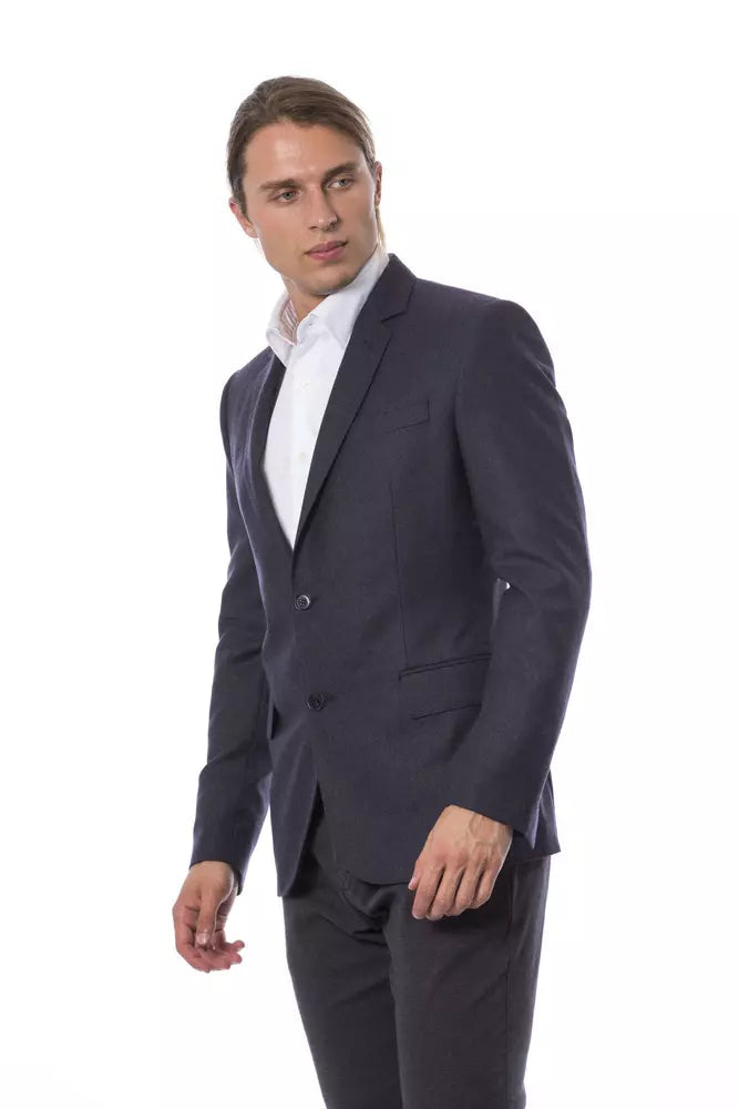 Blue Wool Men's Blazer Verri