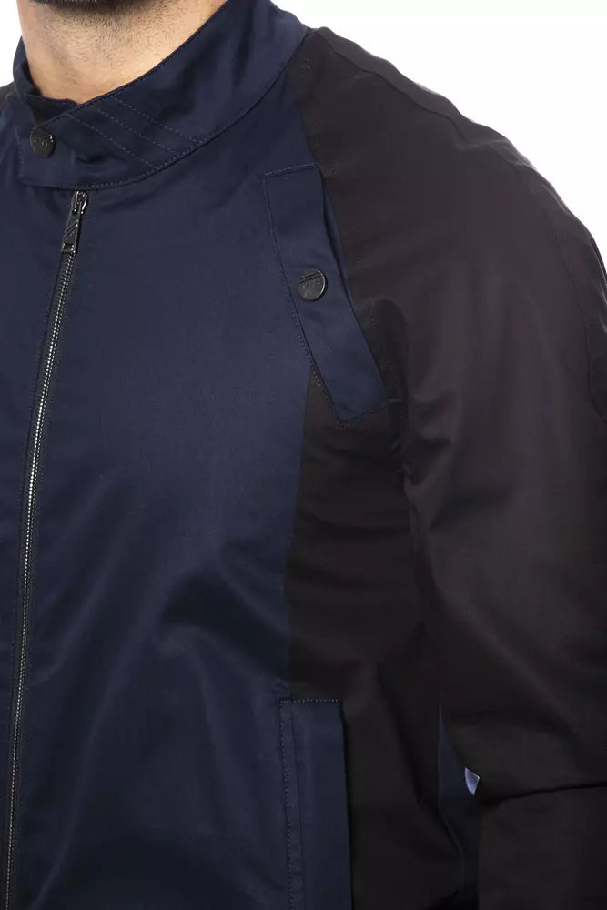 Blue Cotton Men's Bomber Jacket Verri