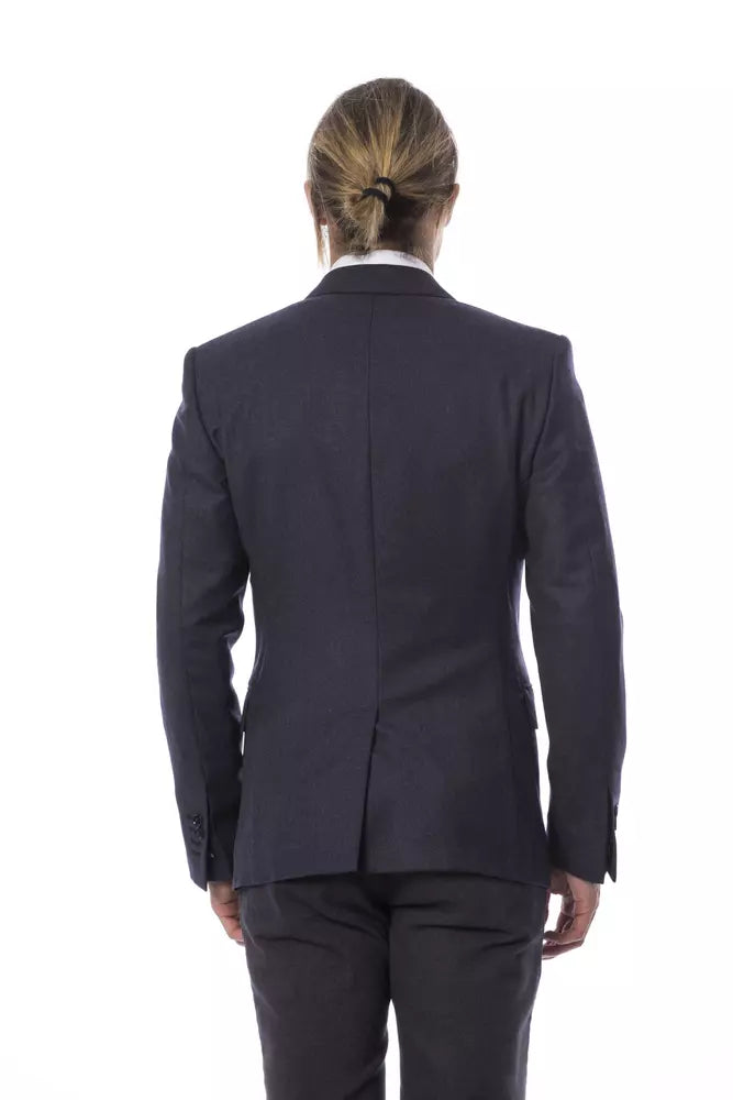 Blue Wool Men's Blazer Verri