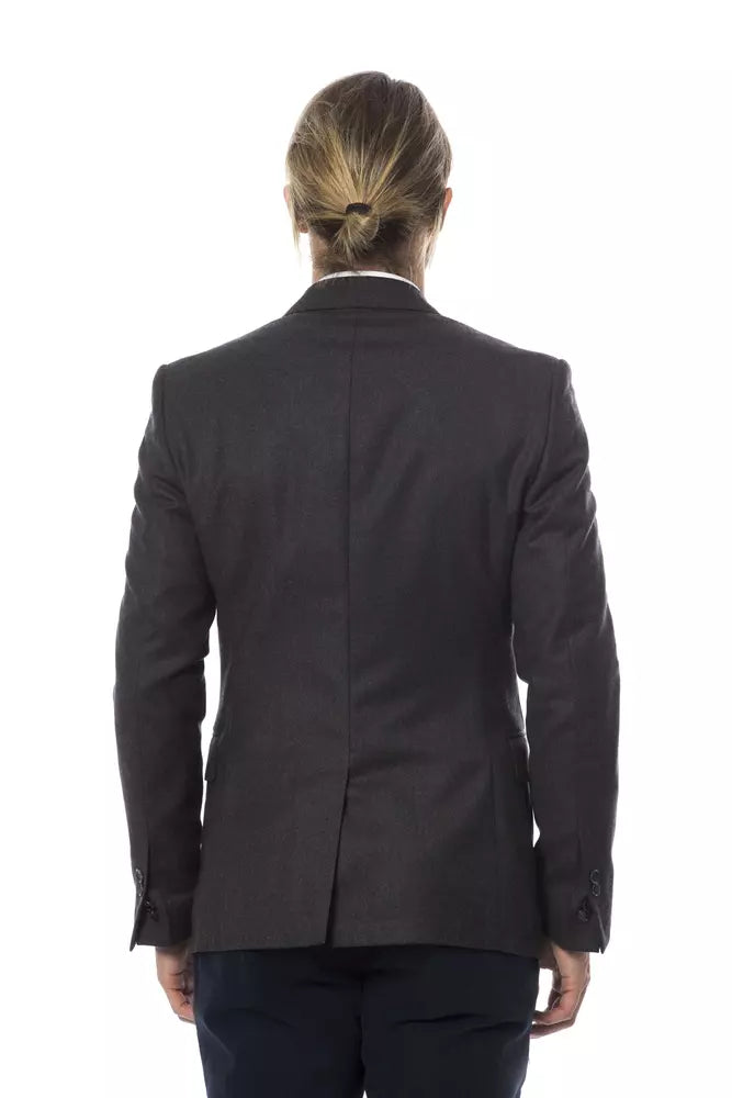 Gray Wool Men Blazer Verri