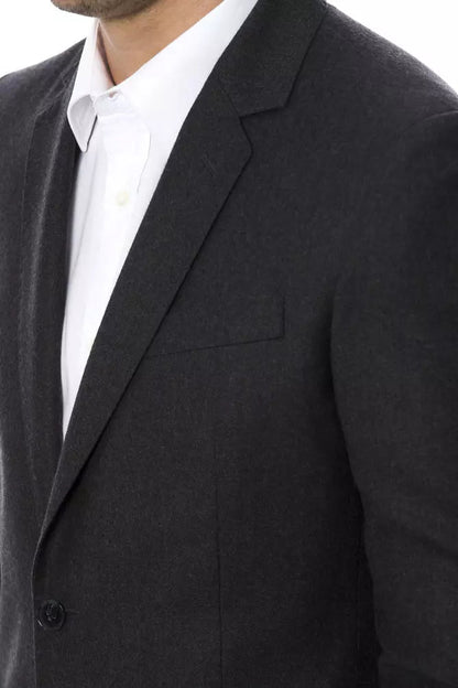 Gray Wool Men Blazer Verri
